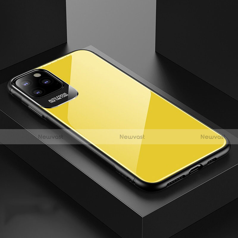 Silicone Frame Mirror Case Cover G02 for Apple iPhone 11 Pro Yellow