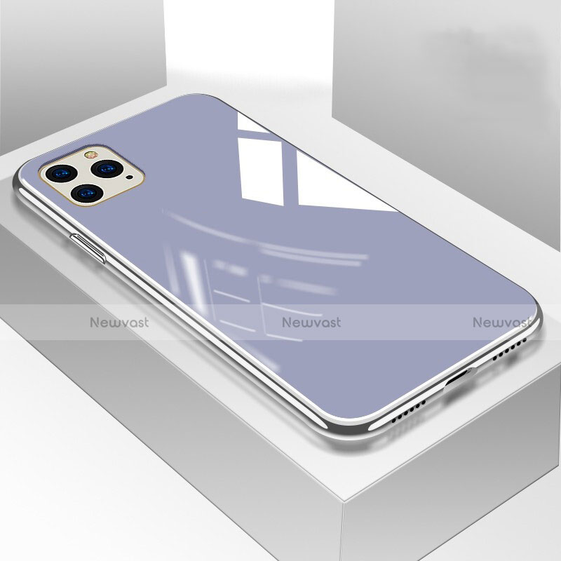 Silicone Frame Mirror Case Cover M01 for Apple iPhone 11 Pro Blue