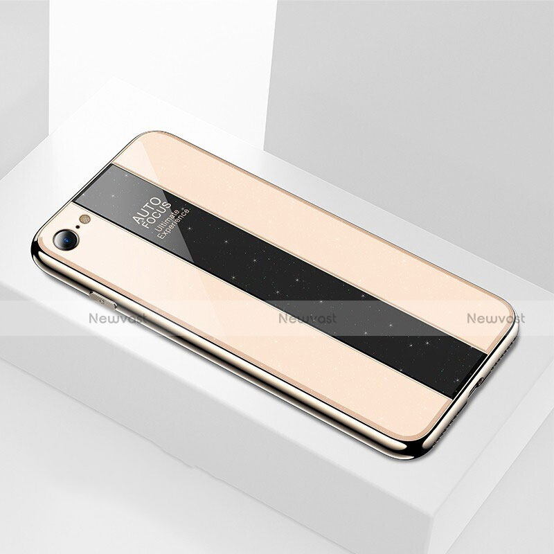 Silicone Frame Mirror Case Cover M01 for Apple iPhone 7 Gold