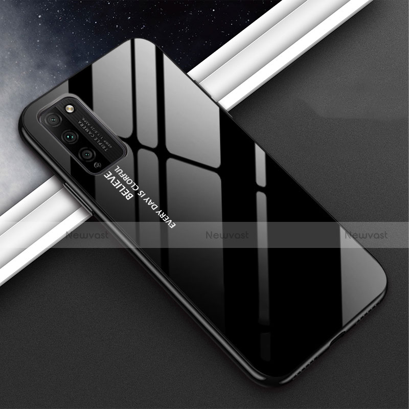 Silicone Frame Mirror Case Cover M01 for Huawei Honor 30 Lite 5G Black