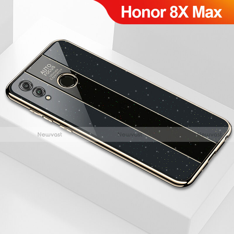 Silicone Frame Mirror Case Cover M01 for Huawei Honor 8X Max Black