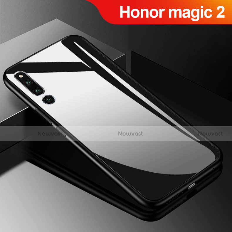 Silicone Frame Mirror Case Cover M01 for Huawei Honor Magic 2 Black
