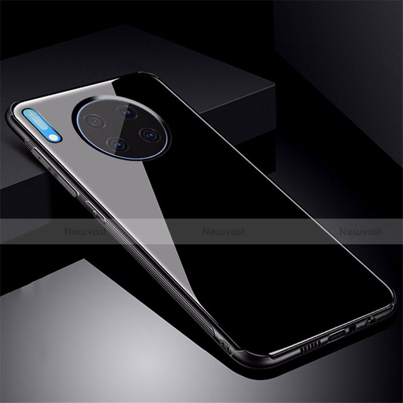 Silicone Frame Mirror Case Cover M01 for Huawei Mate 30 5G Black
