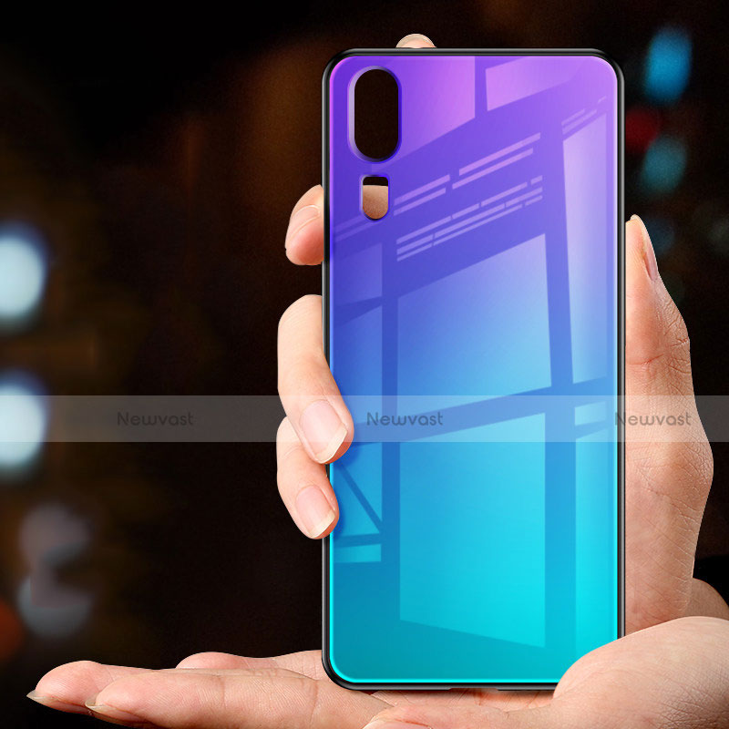 Silicone Frame Mirror Case Cover M01 for Huawei P20