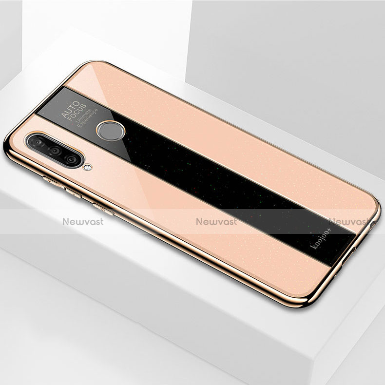 Silicone Frame Mirror Case Cover M01 for Huawei P30 Lite New Edition Gold