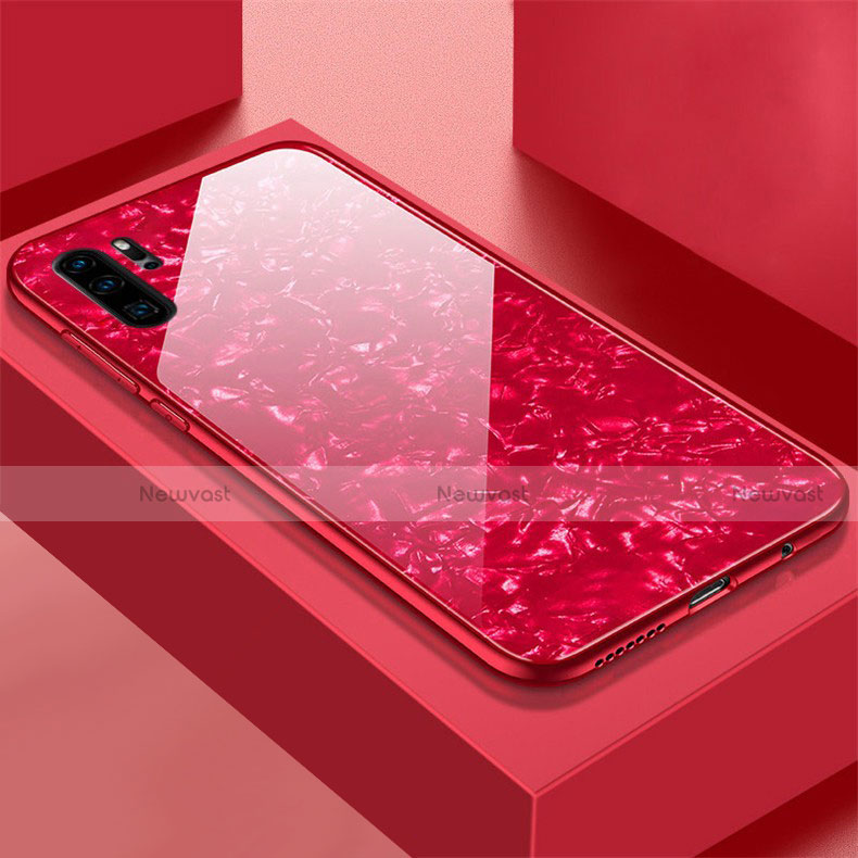 Silicone Frame Mirror Case Cover M01 for Huawei P30 Pro Red