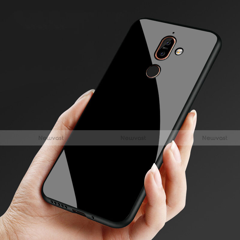 Silicone Frame Mirror Case Cover M01 for Nokia 7 Plus