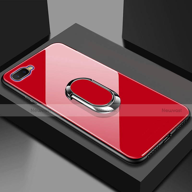 Silicone Frame Mirror Case Cover M01 for Oppo RX17 Neo Red