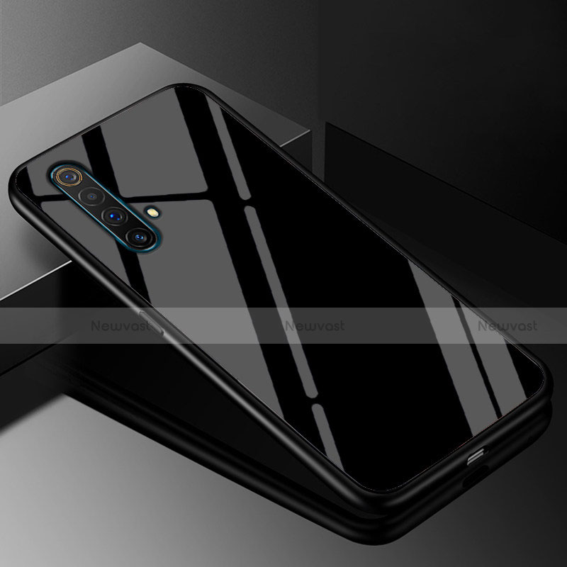 Silicone Frame Mirror Case Cover M01 for Realme X50 5G Black