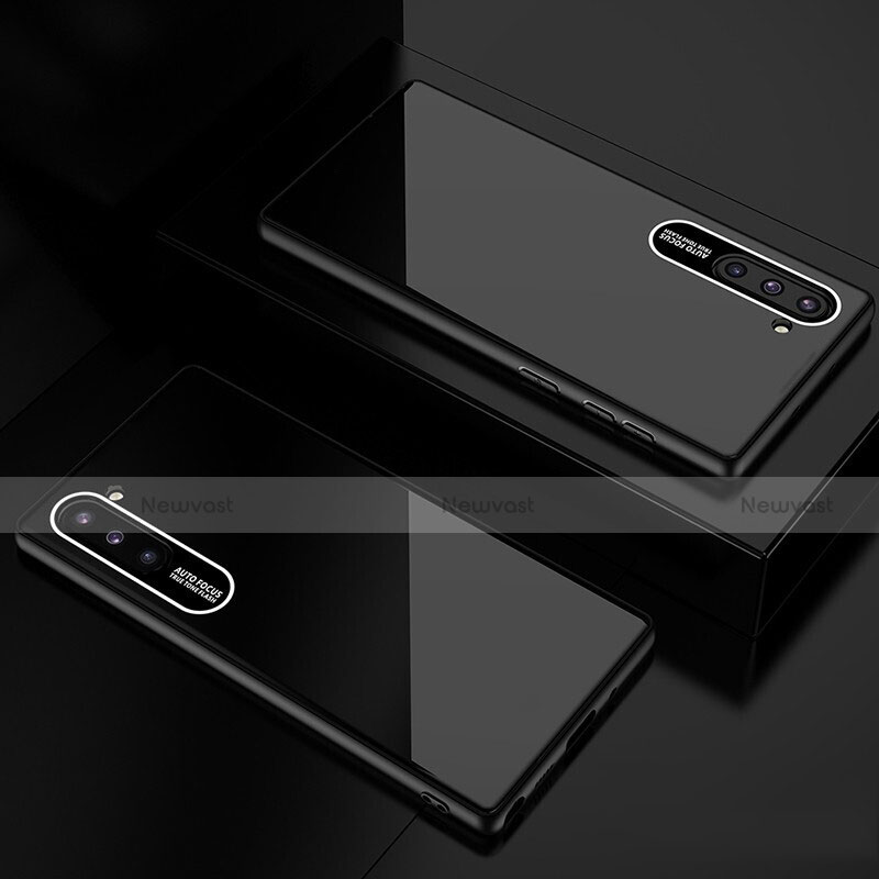 Silicone Frame Mirror Case Cover M01 for Samsung Galaxy Note 10 5G Black