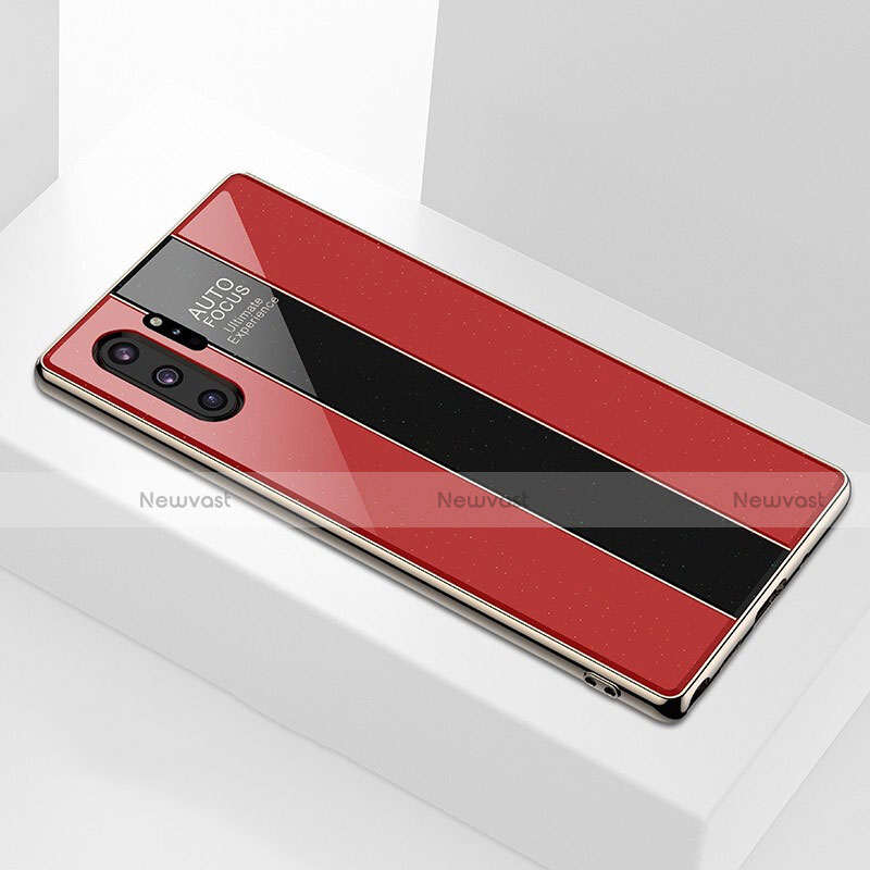Silicone Frame Mirror Case Cover M01 for Samsung Galaxy Note 10 Plus 5G Red