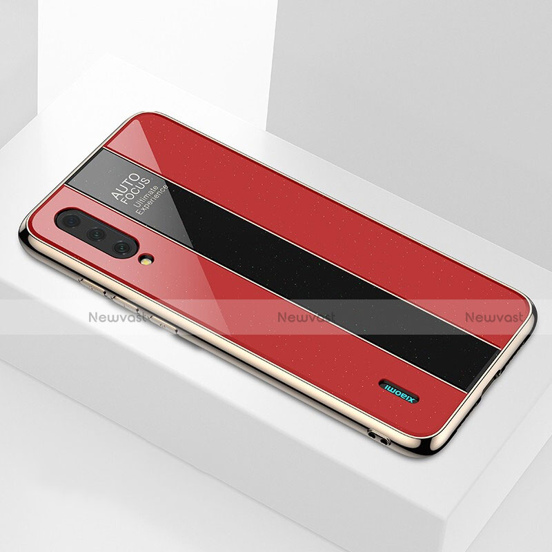 Silicone Frame Mirror Case Cover M01 for Xiaomi CC9e Red