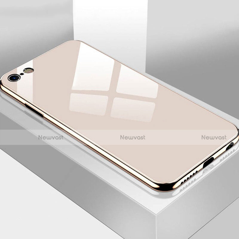 Silicone Frame Mirror Case Cover M02 for Apple iPhone 6S Plus Gold