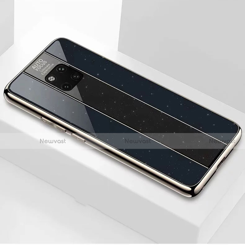 Silicone Frame Mirror Case Cover M02 for Huawei Mate 20 Pro Black