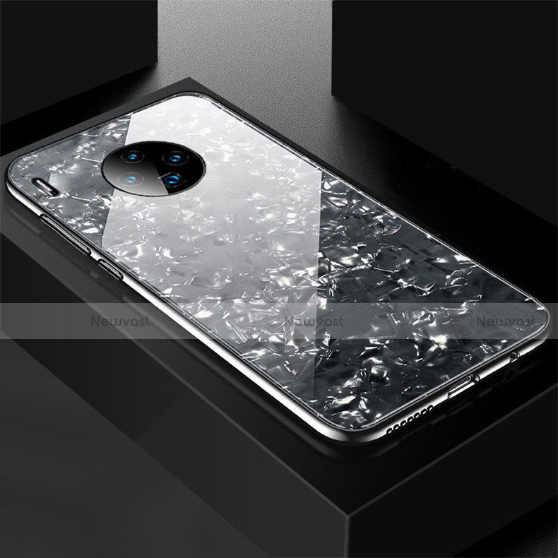 Silicone Frame Mirror Case Cover M02 for Huawei Mate 30 5G Black