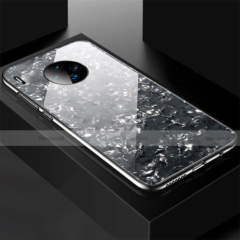 Silicone Frame Mirror Case Cover M02 for Huawei Mate 30 Pro 5G Black
