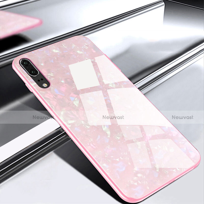 Silicone Frame Mirror Case Cover M02 for Huawei P20