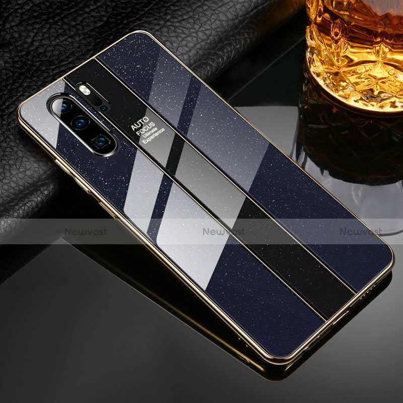 Silicone Frame Mirror Case Cover M02 for Huawei P30 Pro Black