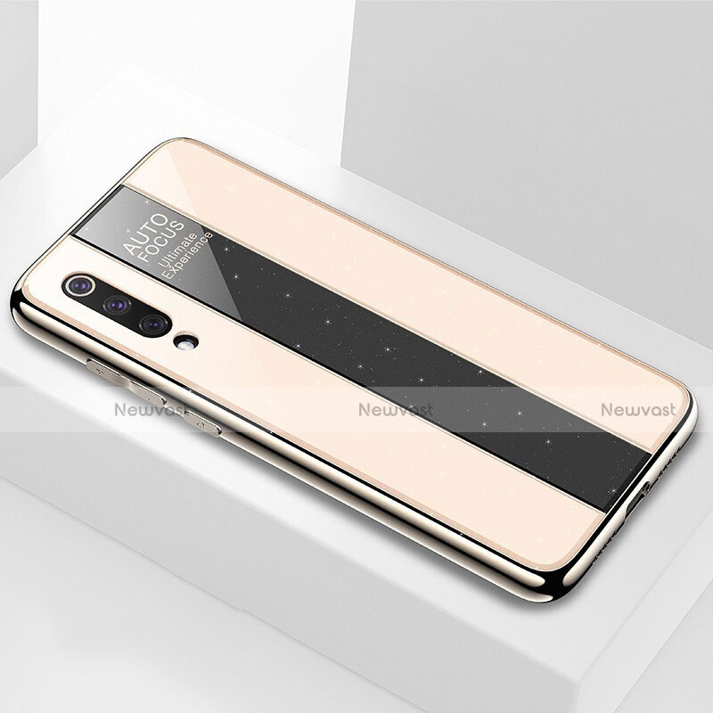 Silicone Frame Mirror Case Cover M02 for Xiaomi Mi 9 Lite Gold