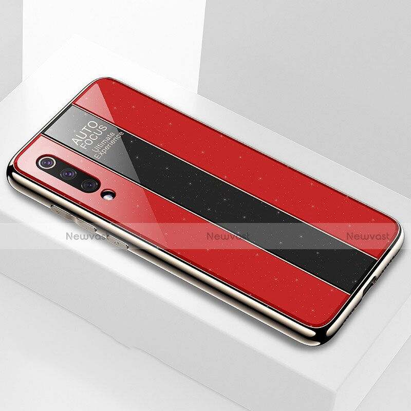 Silicone Frame Mirror Case Cover M02 for Xiaomi Mi 9 Red