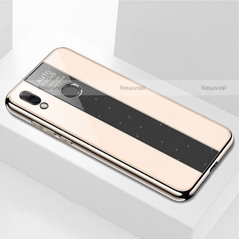 Silicone Frame Mirror Case Cover M03 for Huawei P20 Lite Gold