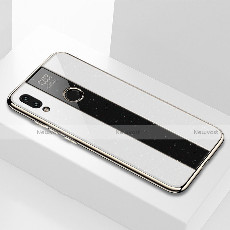 Silicone Frame Mirror Case Cover M03 for Xiaomi Redmi Note 7 Pro White