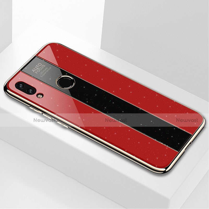 Silicone Frame Mirror Case Cover M03 for Xiaomi Redmi Note 7 Red
