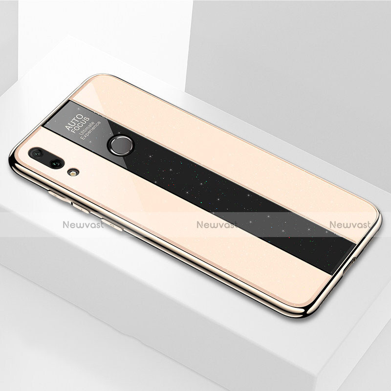 Silicone Frame Mirror Case Cover M04 for Huawei Enjoy 9 Plus Gold