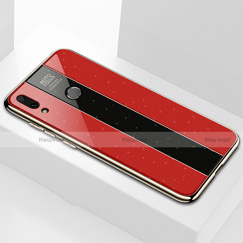 Silicone Frame Mirror Case Cover M04 for Huawei Enjoy 9 Plus Red