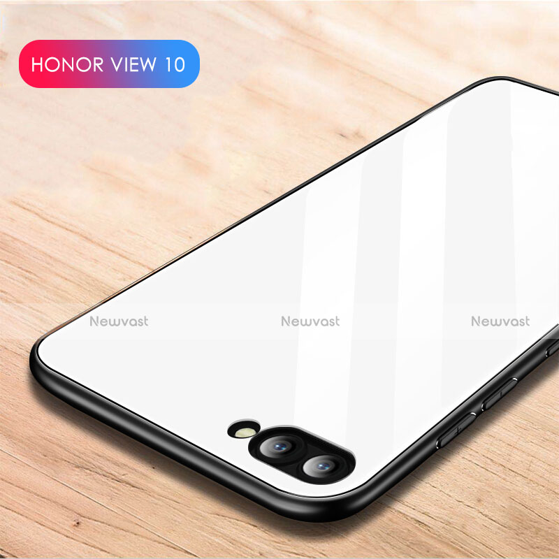 Silicone Frame Mirror Case Cover M04 for Huawei Honor View 10 White