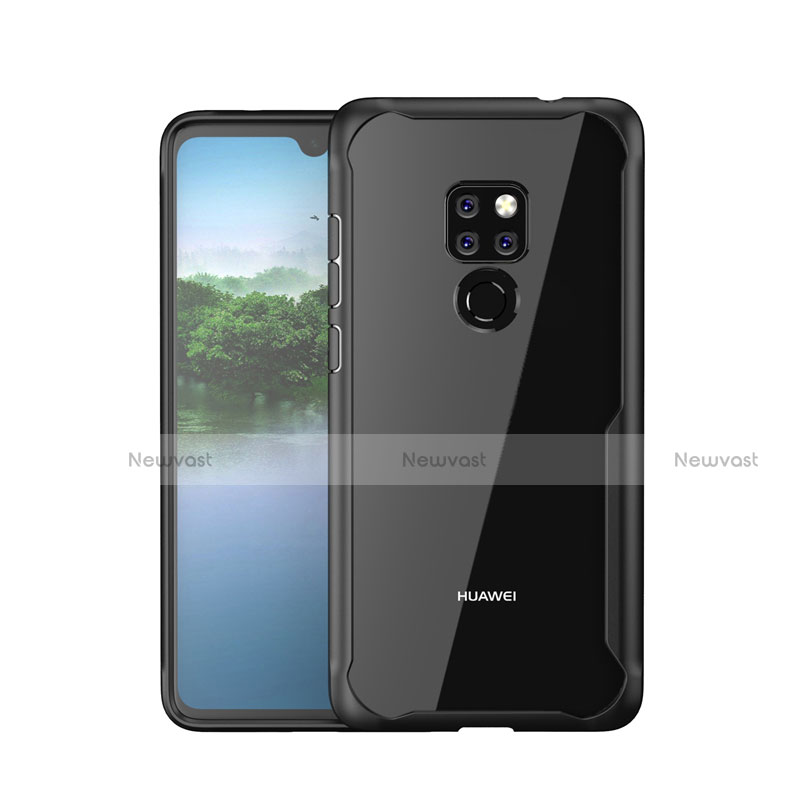 Silicone Frame Mirror Case Cover M05 for Huawei Mate 20 Black