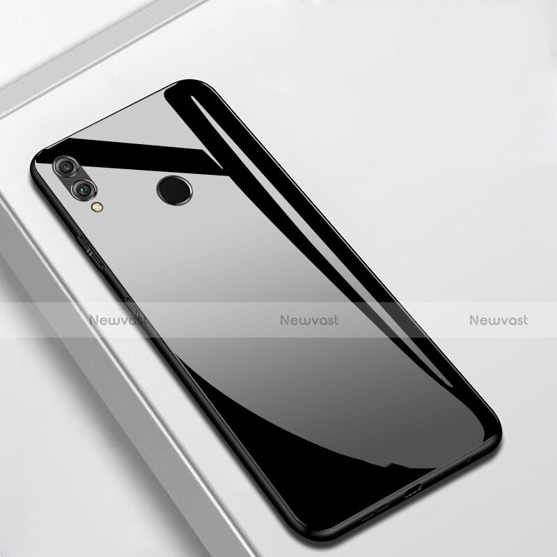Silicone Frame Mirror Case Cover M05 for Huawei Y9 (2019) Black