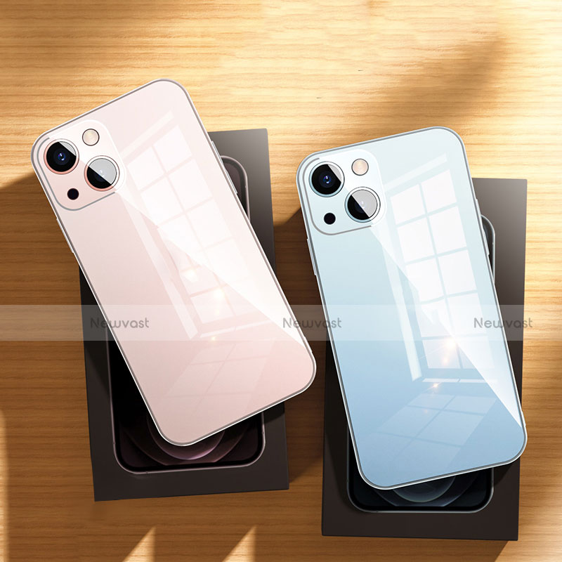 Silicone Frame Mirror Case Cover M08 for Apple iPhone 13