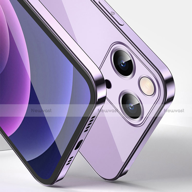 Silicone Frame Mirror Case Cover M09 for Apple iPhone 14 Plus