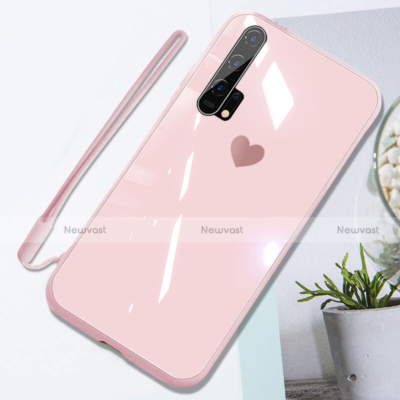 Silicone Frame Mirror Case Cover T01 for Huawei Honor 20 Pro Pink