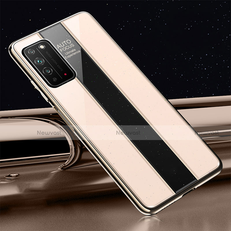 Silicone Frame Mirror Case Cover T01 for Huawei Honor X10 5G Gold