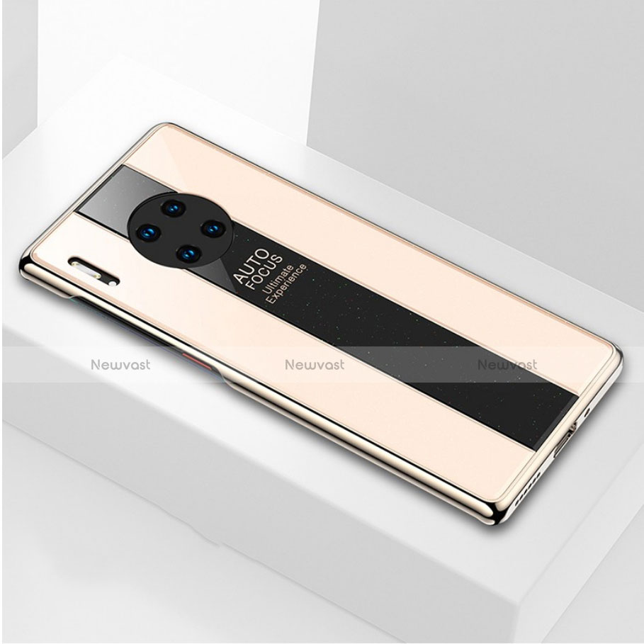 Silicone Frame Mirror Case Cover T01 for Huawei Mate 30 Pro 5G Gold