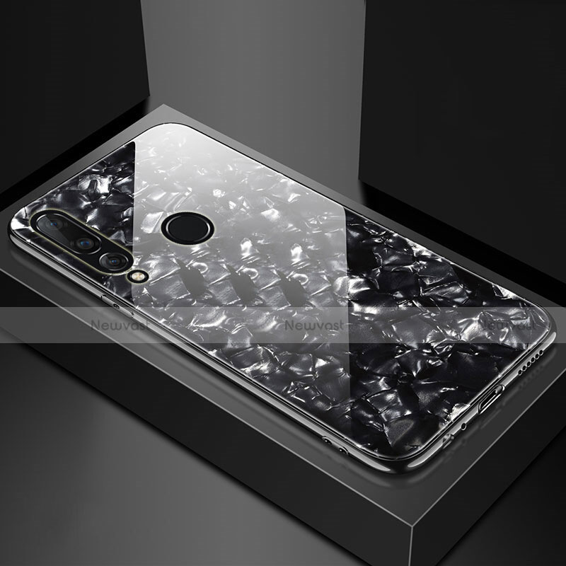 Silicone Frame Mirror Case Cover T01 for Huawei Nova 4e Black