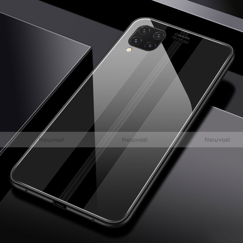 Silicone Frame Mirror Case Cover T01 for Huawei Nova 7i Black