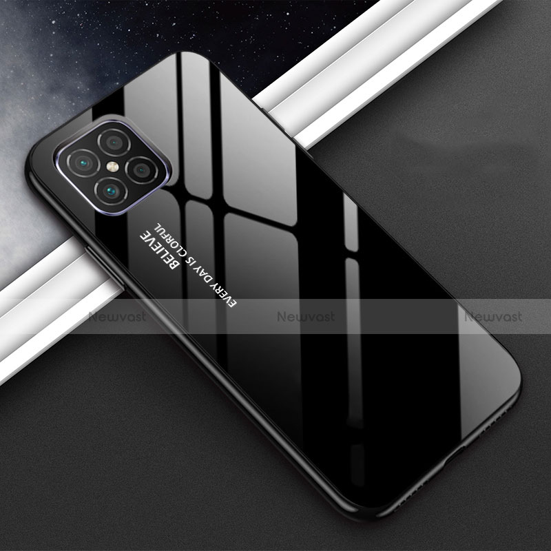 Silicone Frame Mirror Case Cover T01 for Huawei Nova 8 SE 5G Black