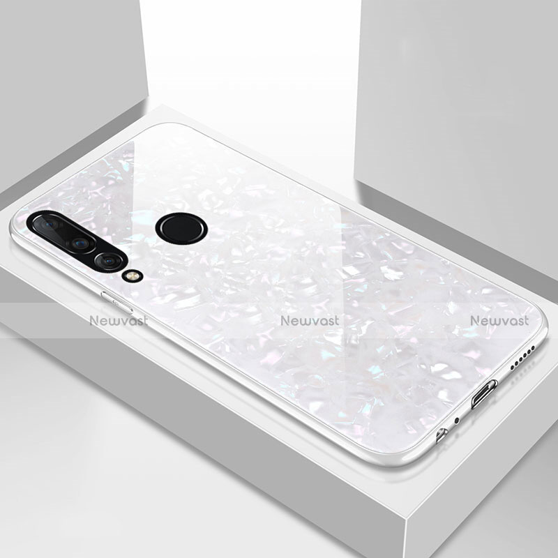 Silicone Frame Mirror Case Cover T01 for Huawei P30 Lite New Edition White