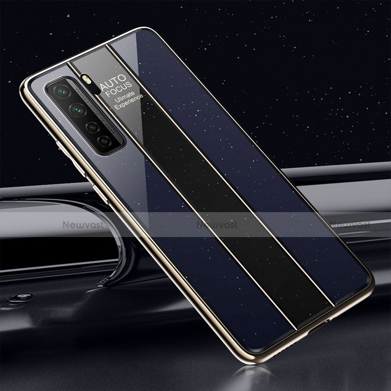 Silicone Frame Mirror Case Cover T01 for Huawei P40 Lite 5G Black