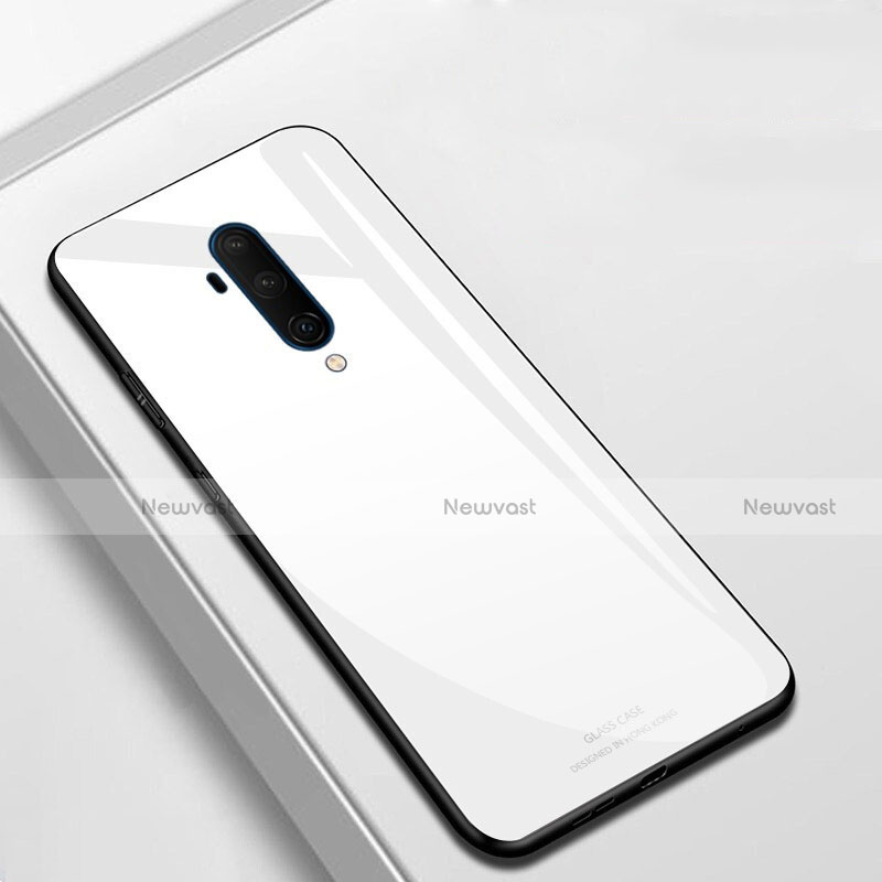 Silicone Frame Mirror Case Cover T01 for OnePlus 7T Pro White