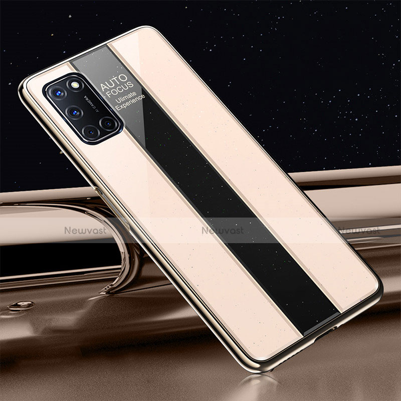 Silicone Frame Mirror Case Cover T01 for Oppo A72 Gold