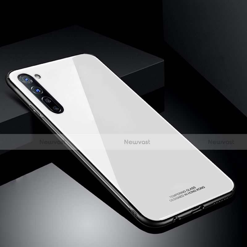 Silicone Frame Mirror Case Cover T01 for Oppo Find X2 Lite White