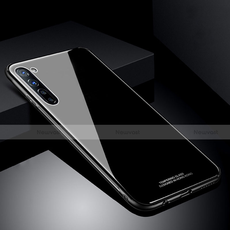 Silicone Frame Mirror Case Cover T01 for Oppo K7 5G Black