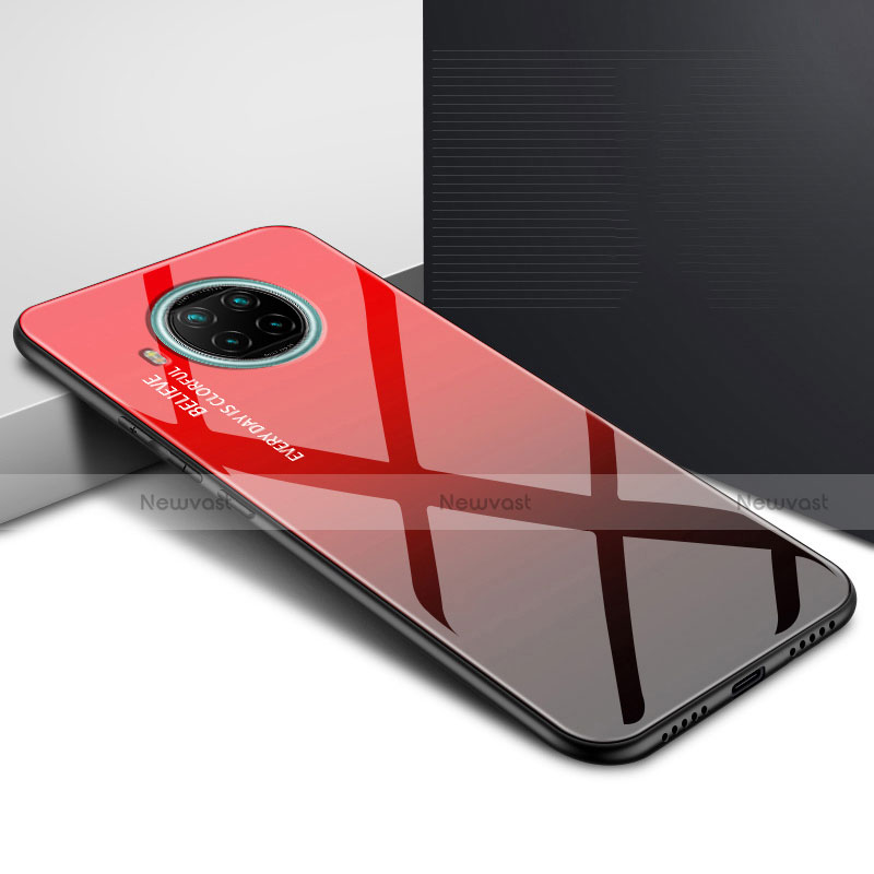 Silicone Frame Mirror Case Cover T01 for Xiaomi Mi 10T Lite 5G Red