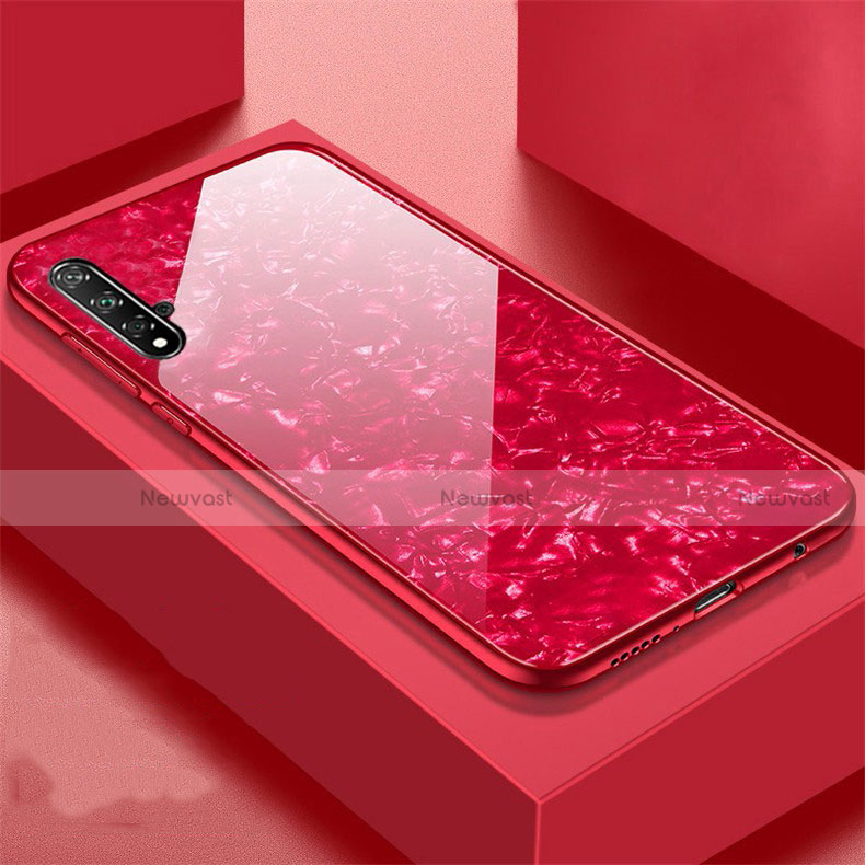 Silicone Frame Mirror Case Cover T02 for Huawei Honor 20 Red