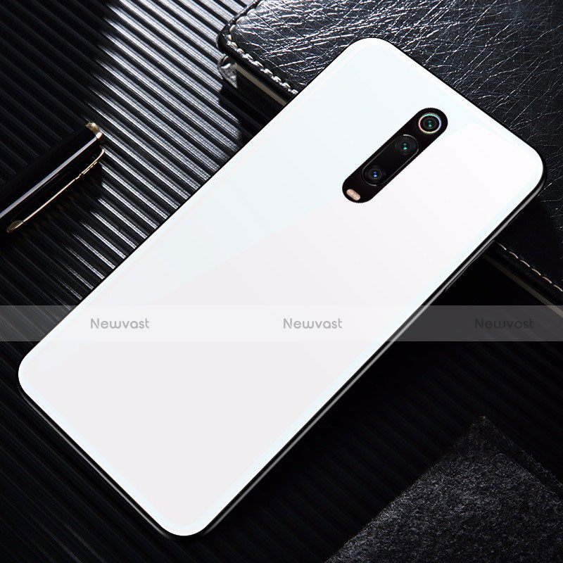 Silicone Frame Mirror Case Cover T02 for Xiaomi Mi 9T Pro White