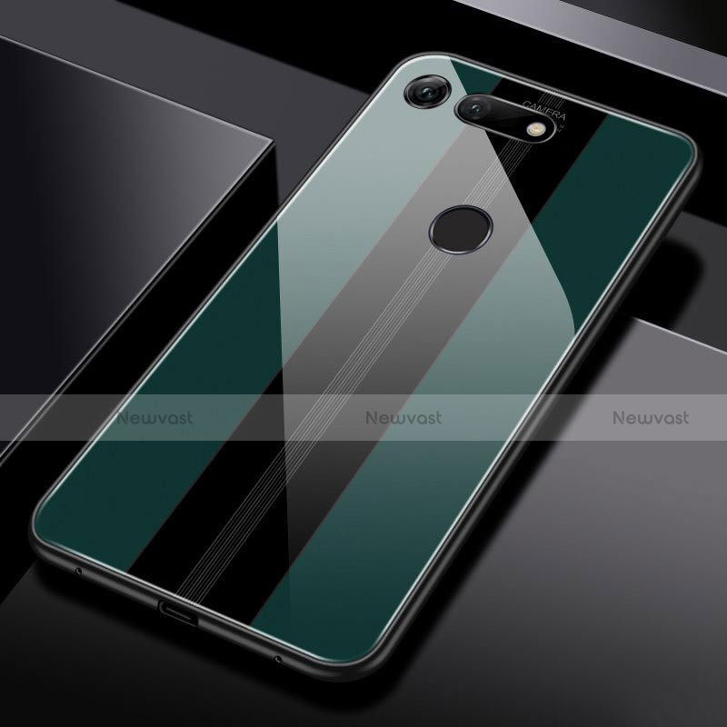 Silicone Frame Mirror Case Cover T03 for Huawei Honor V20 Green